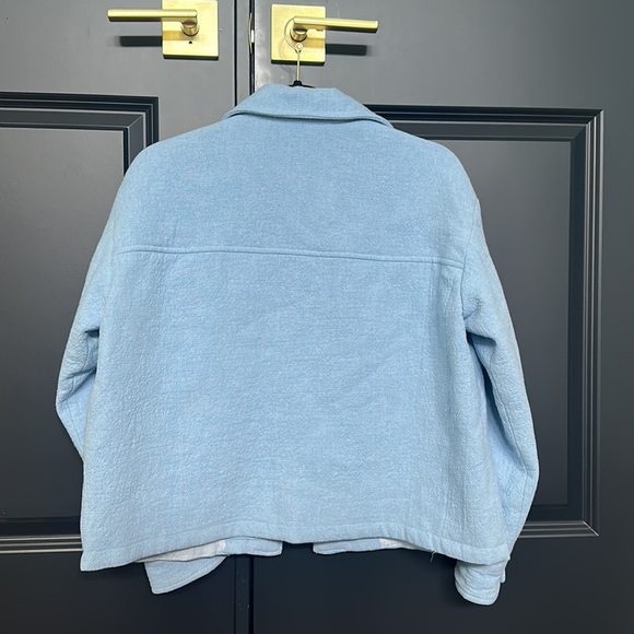 NWT Zara Powder Blue Blazer Jacket - Picture 4 of 5